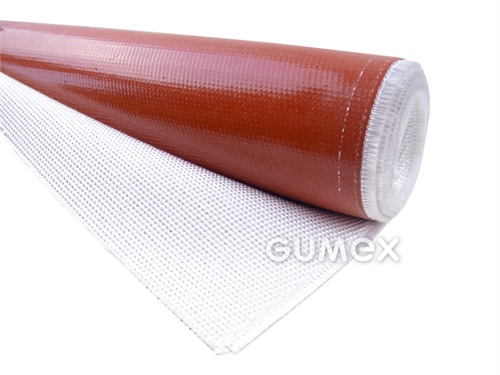 SHILCUT FIBERGLASS, 2,5mm, Breite 1000mm, Glasfaser/Silikon, -54°C/+260°C, rot, 